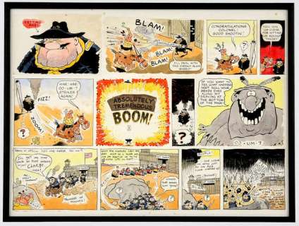 Leo Baxendale (1930 - 2017) Original colour artwork in comic art style, Fort Fumble’ Part 2, framed… | Ewbank’s