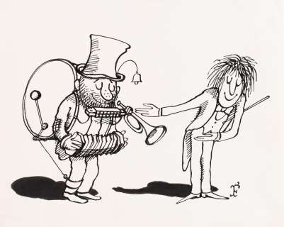 Jerzy Flisak (1930 - 2008) | Jerzy Flisak | Bez tytułu, rysunek satyryczny | Desa Unicum