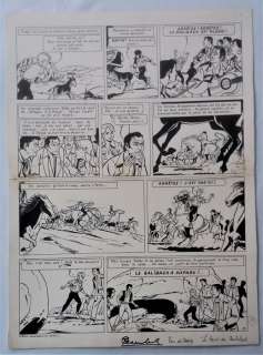 Craenhals, François - Originele pagina - Pom en Teddy - Het geheim van Balibach / Le secret de Balibach - (1960) | Catawiki