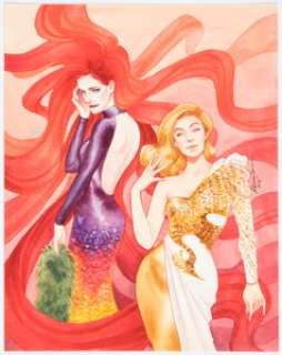 Kevin Wada- Medusa and Emma Frost Specialty Illustration Original Art (2018). Medusa and (White Queen) -
