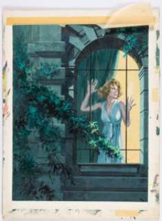 Victor Prezio | The Prisoner of Malville Hall Paperback Novel Cover Original Art (Warner, 1975). | Heritage