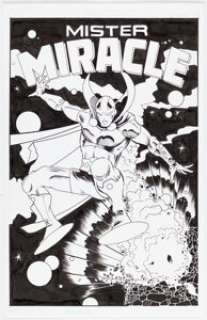 Andy Fish - Mister Miracle Illustration Original Art (undated)....
