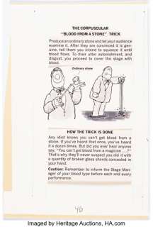 Jaffee, Al | Al Jaffee The MAD Book of Magic (and Other Dirty Tricks) Complete Stories Original Art Group of 5 (EC Publ./Warner... (Total: 5 Original Art) | Heritage