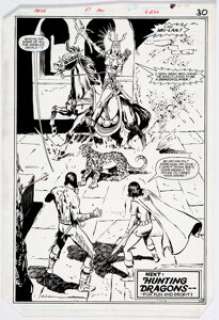 DeZuÃ±iga, Tony - Tony DeZuÃ±iga Arak, Son of Thunder #47 Splash Page 30 Original Art (DC, 1985)....