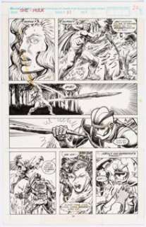 Levins, Rik - Rik Levins, Keith Williams, and Mark Heike The Sensational She-Hulk #27 Story Page 16 Original Art (Marvel, 1991)....