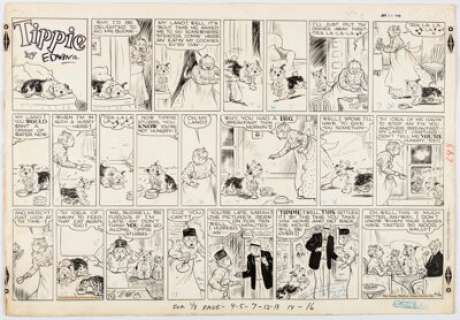 Dumm, Edwina - Edwina Dumm Tippie Sunday Comic Strip Original Art dated 6-30-46 (George Matthew Adams Service Inc., 1946). ...