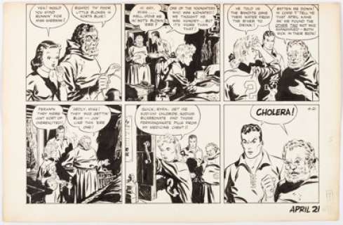 Caniff, Milton | Milton Caniff Terry and the Pirates Partial Sunday Comic Strip Original Art dated 4-21 (Chicago Tribune, c. 1940).... | Heritage