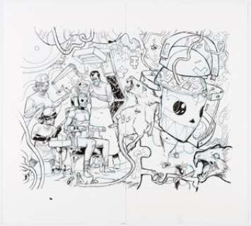 Rossmo, Riley - Riley Rossmo Bedlam Double-Truck Splash Page Original Art (Image Comics, 2012)....