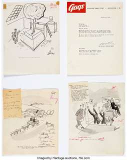 Herman, Vic - Vic Herman - Single Panel Gag Cartoon Preliminary Illustrations Original Art Group of 50 (c. 1940s).... (Total: 50 Original Art)