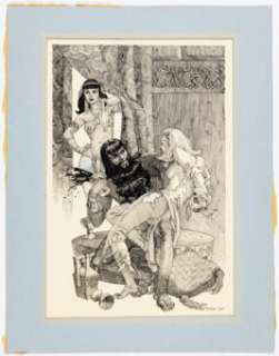 Barr, George | George Barr Red Nails Original Art (Donald M. Grant/Gnome Press, 1975).... | Heritage