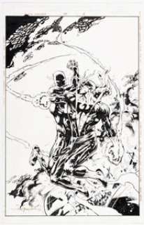Velluto, Sal - Sal Velluto and Bob Almond Black Panther #39 Splash Page 5 Original Art (Marvel, 2002)....