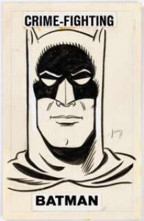 Wood, Wally | Wally Wood Comic Book Foldees Card #17 Batman Illustration Original Art (Topps, 1966).... | Heritage