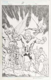 Ryan, Michael - Michael Ryan Iceman #6 Variant Cover Original Art (Marvel, 2017)....