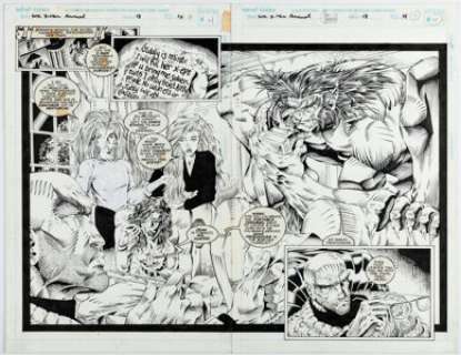 Churchill, Ian | Ian Churchill and Bud LaRosa The Uncanny X-Men Annual #18 Double Page Spread 10-11 Original Art (Marvel, 1994).... | Heritage