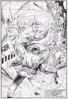 Currie, Andrew - Andrew Currie and Rodney Ramos Super Soldiers #1 Splash Page2 Original Art (Marvel, 1993).... (Total: 2 Original Art)