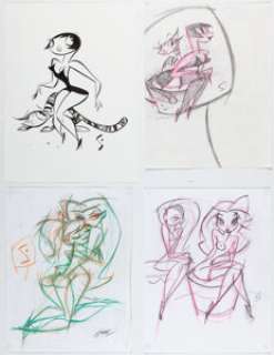 Glines, Shane - Shane Glines - "Lily and Flinch" Illustrations and Preliminary Original Art Group of 8 (undated).... (Total: 8 Original Art)