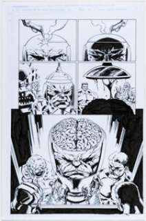 Cifuentes, Vicente - Vicente Cifuentes [Carlos Rodriguez printed blue lines] Fall of the Hulks: Red Hulk #1 Story Page 6 Original Art (...