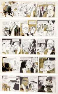 Morrow, Gray | Gray Morrow (as Al Williamson) Secret Agent Corrigan Consecutive Daily Comic Strip Original Art Group of 5 (King F... (Total: 5 Original Art) | Heritage