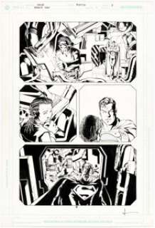 Mike McKone and Marlo Alquiza - Superman vs. Darkseid: Apokolips Now! #1 Story Page 4 Original Art (DC, 2003)....