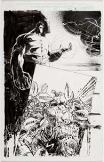 Bill Sienkiewicz - Sentry/Hulk #1 Splash Page 8 Original Art (Marvel, 2001)....