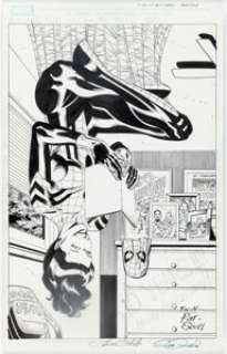 Pat Olliffe and Scott Koblish - Amazing Spider-Girl #15 10th Anniversary Pin-Up Original Art (Marvel, 2008)....