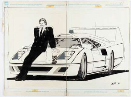 John Romita Jr. And Al Williamson | Marvel: The Year in Review #3 Tony Stark Pin-Up Illustration Original Art (Marvel, 1991). | Heritage