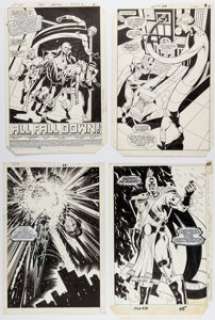 Luke McDonnell and Bill Wray - Justice League of America #249-251 Splash Pages Original Art Group of 4 (DC, 1986). (Total: 4 Original Art)