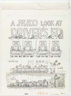 Sergio Aragonés | MAD #289 "A MAD Look at Driver’s Ed" Complete 3-Page Story Original Art (EC, 1989). | Heritage