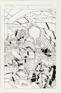 Tom Artis and Sam DeLaRosa - Judge Dredd #51 Cover Original Art (Fleetway/Quality, 1990).