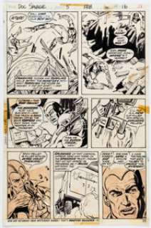 Ross Andru and Tom Palmer Doc Savage #5 Story Page 16 Original Art (Marvel, 1973). | Heritage