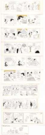 Bill Yates, Edwina Dumm, and others - Daily Comic Strip Original Art Group of 10 (c. 1946-1985). (Total: 10 Original Art)