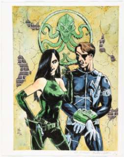 Bo Hampton - Madame Hydra and Nick Fury Illustration Original Art (2006).