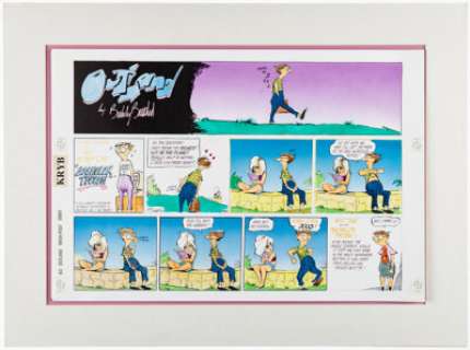 Berke Breathed Outland Sunday Comic Strip Original Art dated 8-2-92 (Washington Post Writers Group, 1992). | Heritage