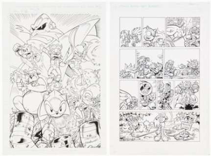 Nelson Ortega, Harvey Mercadoocasio, and Archie Artist Sonic the Hedgehog Story Pages Original Art Group of 2 (Archie, c. 2000). (Total: 2 Original Art)