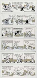 Jim Davis Garfield Consecutive Daily Comic Strip Original Art Group of 6 (United Feature Syndicate, 1990). (Total: 6 Original Art) | Heritage