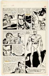 Mike Sekowsky, Frank Giacoia, and Joe Giella T.H.U.N.D.E.R. Agents #4 Origin of Lightning Story Page 7 Original Art (Tower, 1966). | Heritage