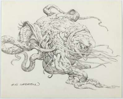 Bernie Wrightson The Faculty Alien Parasite #16 Movie Concept Illustration Original Art (Dimension Films, 1998). | Heritage