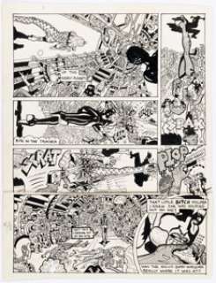 Spain Rodriguez Mean Bitch Thrills #Story Page 26 Original Art (Print Mint, 1971). | Heritage