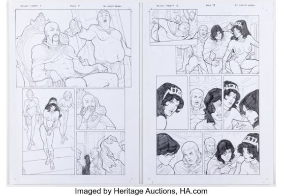 Carlos Rafael Warlord of Mars: Dejah Thoris Story Page Original Art (Dynamite Entertainment, 2011). (Total: 2 Original Art)