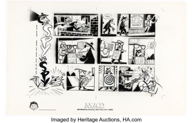 Peter Kuper MAD #361 Spy vs Spy Complete 2-Page Story Original Art (EC, 1998).