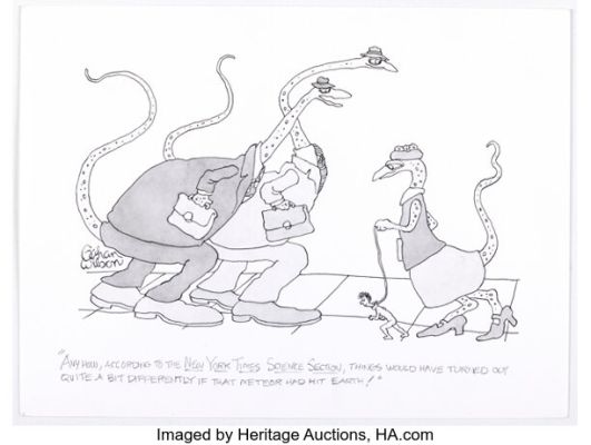 Gahan Wilson The New Yorker Single Panel Gag Cartoon Illustration Original Art (Conde Nast Publ., 1999).