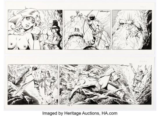 Enrique Badia Romero Axa Unpublished Comic Strips Original Art Group of 2 (c. 1980s). (Total: 2 Original Art)