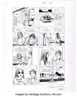 David Lapham Stray Bullets: Sunshine and Roses #28 Story Page 23 Original Art (Image, 2017).