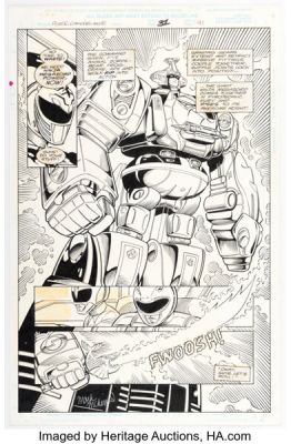 Ron Lim and Mark McKenna Mighty Morphin‘ Power Rangers: The Movie Story Page 31 Original Art (Marvel, 1995).