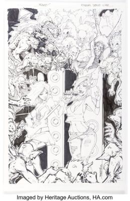 Randy Kintz (as Rantz) - Eternal Descent Illustration Original Art (2013). | Heritage