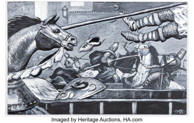 "The Joust at Camelot" Children’s Book Illustration Original Art (undated). | Heritage