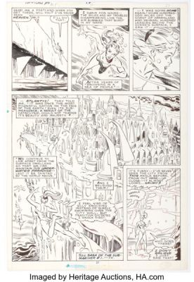 Frank Springer and Fred Fredericks Marvel Comics Presents #12 Namorita Story Page 3 Original Art (Marvel, 1989).
