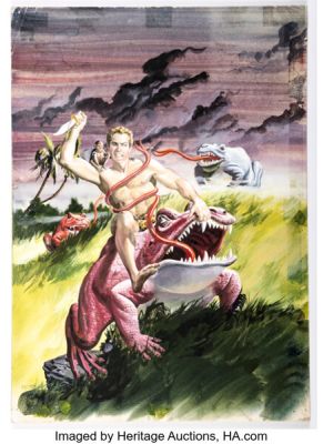 George Wilson Korak, Son of Tarzan #23 Cover Illustration Original Art (Gold Key, 1968). | Heritage