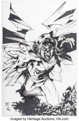 Marcelo Ferreira and Roberto Poggi Morbius Unused Cover Original Art (Marvel, 2020).