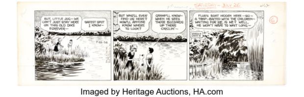Harold Gray Little Orphan Annie Daily Comic Strip Original Art dated 7-26-58 (News Syndicate Co., 1958). | Heritage